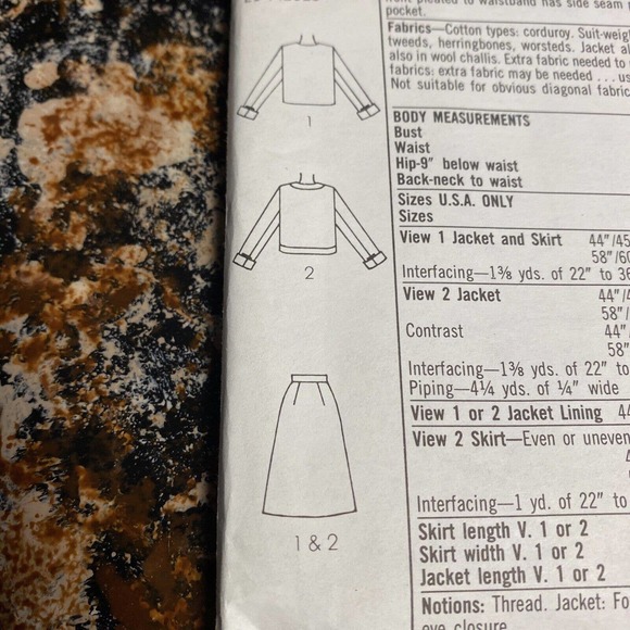 UNCUT - Simplicity 6980 Womens Skirt Jacket Sewing Pattern Size 10. - Picture 3 of 6